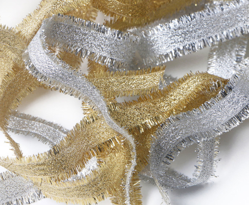 Giá tốt. Meisida Vàng và Bạc Scallion tóc Ribbon quà hoa bánh nướng trang trí đám cưới Vàng và Bạc Scallion Ribbon trực tuyến