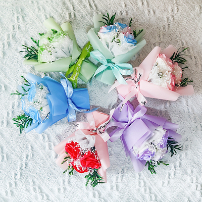 Hoa xà phòng hoa hồng đỏ bó hoa cho bạn gái vào ngày Valentine Qixi sinh nhật quà tặng bó xe