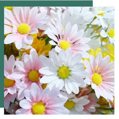 Giá tốt. Mô phỏng hoa cúc, hoa nhỏ, hoa giả, trang trí phòng khách, bàn ăn, trang trí hoa giả, sắp xếp hoa, đồ trang trí, đồ dùng chụp ảnh trực tuyến