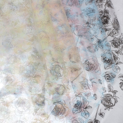Crystal rose OPP giấy bọc hoa, cellophane minh bạch in hoa nghệ thuật bó hoa, giấy bọc hoa