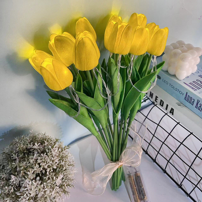 Giá tốt. Đèn dây chuyền hoa mô phỏng xuyên biên giới, đèn banh tulip LED chiếu sáng ban đêm, ánh sáng xung quanh, quà lễ hội, bầu không khí nghi lễ bên giường trực tuyến
