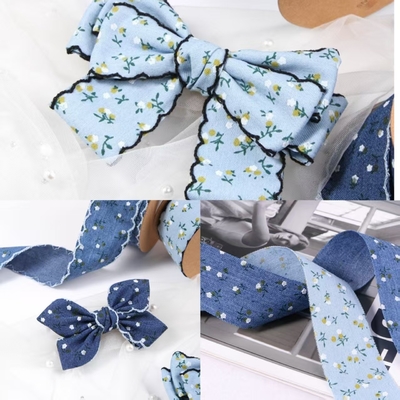 Bud cạnh / cạnh thẳng một mặt hoa nhỏ giả mạo dệt băng hoa hộp quà tặng đóng gói DIY đầu băng cung