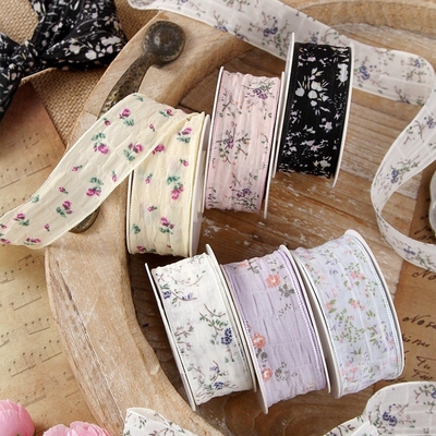 in hoa nhỏ cạnh tuyết dệt băng đeo đầu tóc phụ kiện tóc DIY bow ruy băng mũ rơm hộp quà bao bì dây đeo