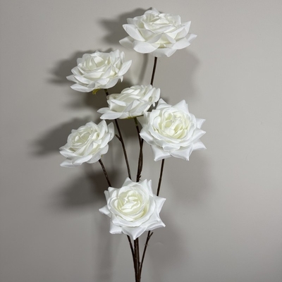 Giá tốt. Hoa giả Flower Simulation Flower 6 Head Rose Bundle Home Living Room Decoration Photography Props Wedding Wedding Simulation Flower Wholesale trực tuyến