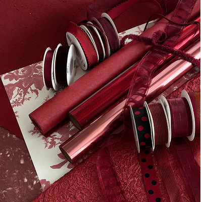 Giá tốt. Mùa thu và mùa đông Retro Ankora Red Series Hoa giấy bọc hoa Bouquet Strap cửa hàng hoa DIY vật liệu thủ công trực tuyến