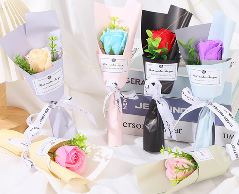 Giá tốt. Quà tặng ngày Valentine và Giáng sinh, hoa xà phòng hoa hoa hồng đơn, hoa nhân tạo, bó hoa nhỏ và tươi để tưởng niệm. trực tuyến