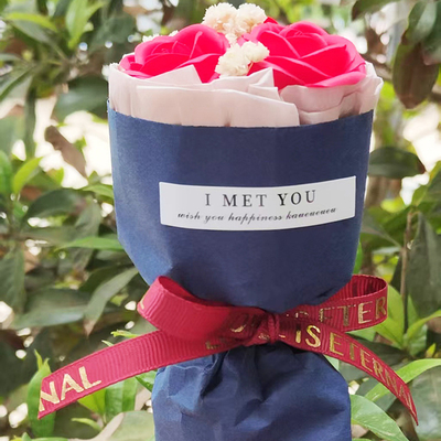 Giá tốt. Baby's Breath Rose Mini bouquet hoa xà phòng, quà sinh nhật, quà lưu niệm, trang trí và trang trí xe hơi trực tuyến