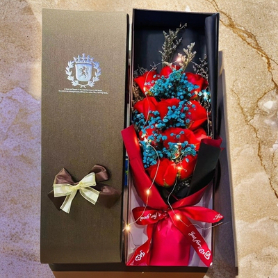 Giá tốt. Tình yêu vĩnh cửu giả, hộp quà hoa hồng sinh nhật giả, bó hoa, hoa ngày Valentine, hoa hồng tình nhân trực tuyến