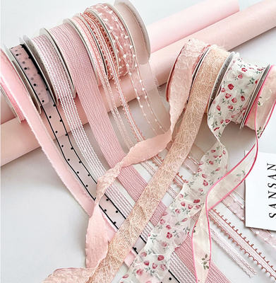 Rizhao Honey Series Ribbon Flower Bouquet Decoration Float Handmade Floral DIY Gift Packaging Strap Vật liệu polyester Màu sắc nhanh chóng