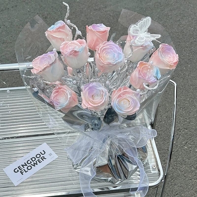 Giá tốt. Công chúa nàng tiên cá Star River Dream Soap Hoa vĩnh cửu 11 hoa Bouquet hoàn thiện như một món quà sinh nhật lễ hội Qixi trực tuyến