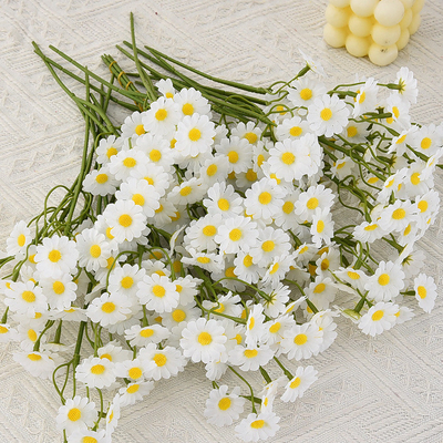 Giá tốt. Cây hoa hoa Daisy với hoa giả, phong cách châu Âu phòng ăn bàn ăn trang trí hoa, hoa chamomile khô, hoa đồng cúc hoang dã trực tuyến