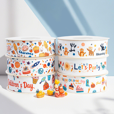 0115 Ngày của trẻ em Ribbon Cake sinh nhật Cartoon Ribbon Baking Gift Strap Ribbon Hand gesture decor