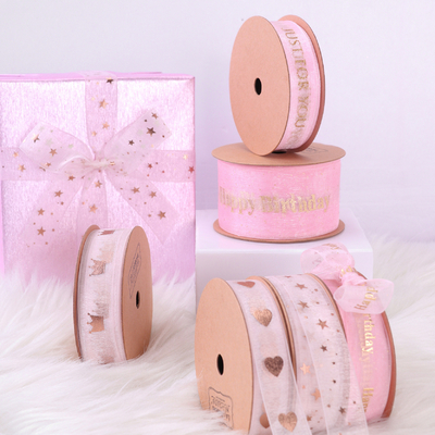 Giá tốt. 9cm / 9m Pink Children's Day Ribbon hoàn hảo cho DIY Hỗn quà cầm tay Điêu trang bánh sinh nhật và Chiếc dây đeo hộp quà trực tuyến