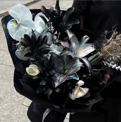 Giá tốt. Bó hoa giấy thủ công vân đá, bao bì nghệ thuật hoa giấy xếp ly nhiều màu trực tuyến