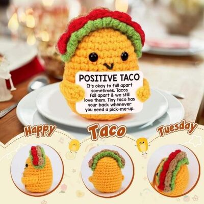 Giá tốt. Positive Crochet Taco Birthday Gifts Crochet Dolls Emotional Inspirational Support Positive Present for Graduation Mom Teachers trực tuyến