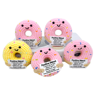 Giá tốt. Handmade Donut Crochet Plush, Eco-Friendly Textile & Fabric Emotional Support Gift trực tuyến