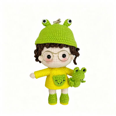 Giá tốt. Customize Crochet Handmade Mini Doll Beautiful Baby Gift Stuffed Toy Crochet Baby Doll Keychain for Girls and Boys trực tuyến