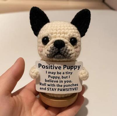Giá tốt. Handmade Positive Crochet Puppy Soft Plush Anime Keychain Doll with Cotton Filling Weighted for Home Baby or Birthday Gift trực tuyến