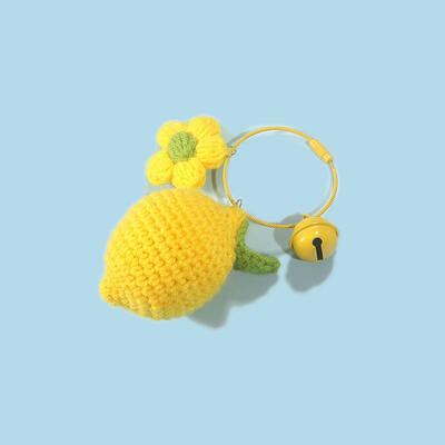 Giá tốt. Đẹp Mini phong cách chanh Keychain đan crochet Wool Thread Keychain thủ công trực tuyến