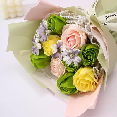 Giá tốt. Mini Eco-Friendly High Quality Soap Rose Bouquet Round Shaped Artificial Soap Flower For Birthday Wedding Anniversary Holiday Home Wall Decor bán buôn trực tuyến