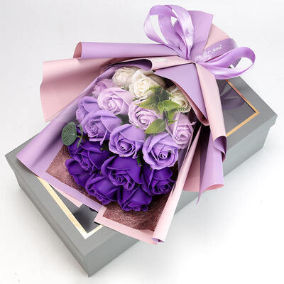 Giá tốt. 18 Hoa hồng xà phòng hoa bó hoa hộp quà hoa Qixi Ngày Valentine quà thương mại nước ngoài trực tuyến