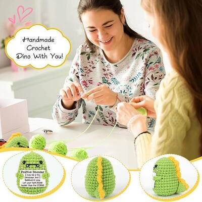 Giá tốt. Mua nóng năng lượng tích cực khủng long ngắn Plush đan búp bê cảm xúc thoải mái phim hoạt hình động vật thủ công đồ trang trí móc 31cm-50cm trực tuyến