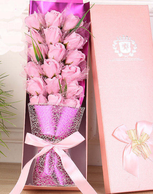 Giá tốt. Luxury, Real Touch Creative Valentine's Day Rose Soap Bouquet với hoa nhân tạo khô trong món quà nghệ thuật trực tuyến
