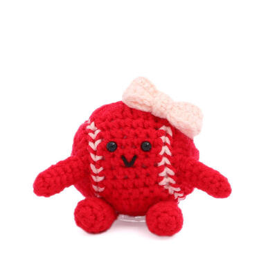 Giá tốt. Đồ bán buôn bán nóng Thể thao Bóng chày làm bằng tay Crochet Amigurumi búp bê trang trí đồ trang trí quà lễ hội trực tuyến