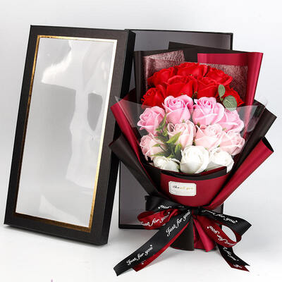 Giá tốt. Hộp quà hoa xà phòng 18 hoa hồng Món quà hoa tùy chỉnh cho Giáng sinh Valentine Quà tặng nhiều lễ hội trực tuyến