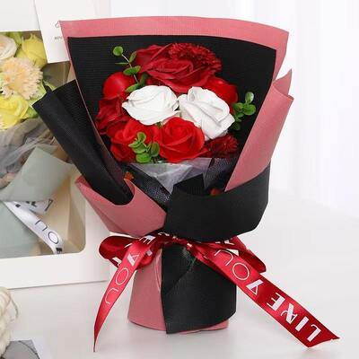 Giá tốt. Sản phẩm bán buôn 11 đầu hoa hồng nhân tạo hoa mực xà phòng hoa bó cho ngày của mẹ & ngày Valentine quà tặng trực tuyến