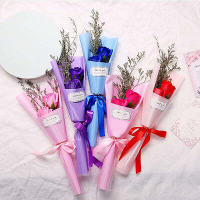 Giá tốt. Đồ bán buôn quà tặng hoa ngày của mẹ ngày sinh nhật ngày Valentine nhân tạo hương thơm xà phòng hoa hồng bó hoa trực tuyến