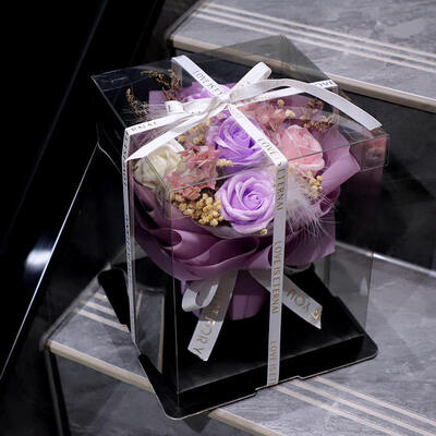 Giá tốt. Modern Handmade Soap Rose Bouquet Square Gift Box Eco Reusable Multi-Holiday Quà tặng lễ hội thủ công trực tuyến