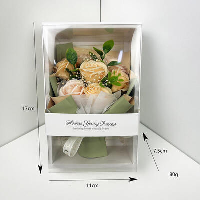 Giá tốt. Tay làm Tanabata Hồng vĩnh cửu xà phòng hoa bó hoa Hộp quà 17 × 12 × 5cm Xà phòng làm bằng tay xà phòng hoa quà tặng cho Valentine Hôn nhân quà tặng ngày lễ trực tuyến