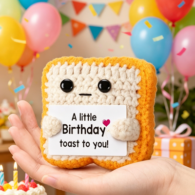 Giá tốt. Tay làm bánh nướng crochet đan đồ chơi đồ chơi đồ chơi con búp bê nhỏ với thẻ khuyến khích tích cực cho bữa tiệc sinh nhật quà tặng trực tuyến