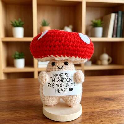 Giá tốt. Nghệ thuật thủ công đương đại làm thủ công crochet dưa chuột đan nát nấm búp bê hỗ trợ cảm xúc quà tặng đồ mát mẻ đồ thủ công khác trực tuyến