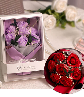 Giá tốt. Hoa xà phòng ngày Valentine ngày của giáo viên quà Rose hoa nhỏ hoàn thành để gửi bạn gái sinh nhật quà tặng sáng tạo với hộp trực tuyến