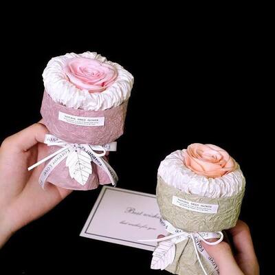 Giá tốt. Sản phẩm bán buôn Bảo quản hương thơm Tulip xà phòng hoa Bouquet Lanh bọc DIY kích thước điều chỉnh quà lễ hội cho Valentine Thanksgiving trang trí trực tuyến