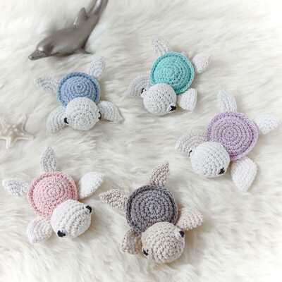 Giá tốt. Tự Làm Handmade Móc Rùa Đồ Chơi Cho Bé Dễ Thương Búp Bê Amigurumi Thú Nhồi Bông Đồ Chơi Cho Trẻ Em Tay Dệt Kim Rùa Quà Tặng trực tuyến
