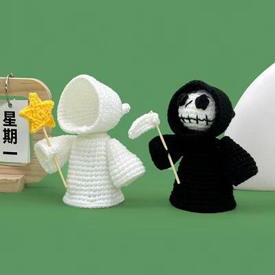 Giá tốt. Handmade Dệt Kim Móc Ma Quái Ma Búp Bê Dệt Kỹ Thuật Halloween Art Deco Trang Trí Nội Thất Ý Tưởng Quà Tặng Bán Buôn Từ Nhà Máy trực tuyến
