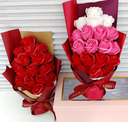 Giá tốt. Rose Sapon Flower Bouquet Gift Box with Message Card Ngày của Mẹ Phụ nữ Ngày Valentine Ngày kỷ niệm cưới trực tuyến