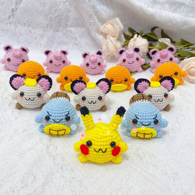 Giá tốt. Bán buôn Tùy chỉnh Handmade Đầy màu sắc Dễ thương Crochet Phim hoạt hình Búp bê Phim hoạt hình Nhân vật Anime Handmade Đồ chơi móc trực tuyến