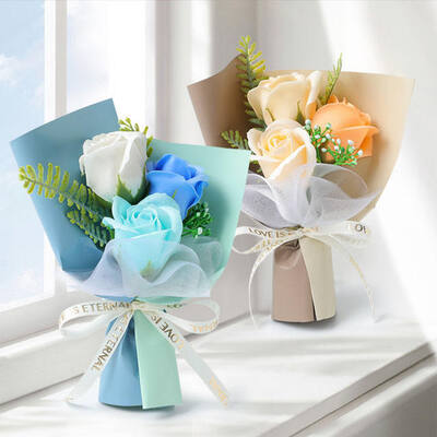 Giá tốt. Xà phòng hoa hồng cẩm chướng mini Bó hoa theo tầng Giá bán buôn Hoa nhân tạo nhiều màu Quà tặng cho Ngày của Mẹ Valentine Sinh nhật Lễ hội mùa xuân Quà tặng trực tuyến