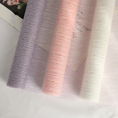 Giá tốt. Polyester 50cmx5yards Giấy gói hoa Cầu vồng Lưới cuộn Chịu thời tiết trực tuyến