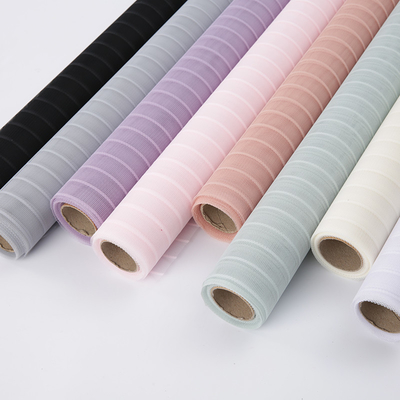 Giá tốt. Bao bì gói hoa Bao bì Polyester sọc Deco Mesh Roll 70-80gsm trực tuyến