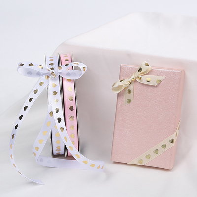 Giá tốt. 10mmX45Yards Gói quà tặng Hình trái tim Satin Ruy băng Cuộn Grosgrain Ruy băng trực tuyến