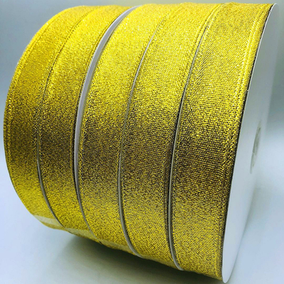 Giá tốt. Ruy băng quà tặng kim loại lấp lánh Nhiều màu Kích thước tùy chỉnh 12mm Ruy băng satin trực tuyến