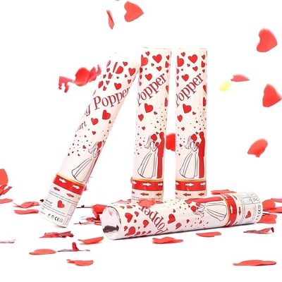 Giá tốt. 30cm Red Heart Foil Party Confetti Cannon Shooter Sử dụng trong nhà ngoài trời trực tuyến